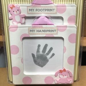 Child of Mine by Carter’s brand baby girl hand and footprint frame kit